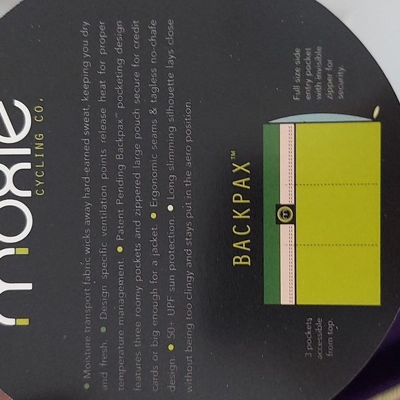 Moxie Cycling Wrap Tee Iris Medium  NWT - Picture 8 of 8